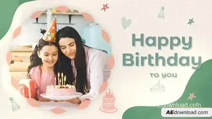 Fun Happy Bithday Slideshow Openers template preview
