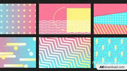 Fun Shapes Transitions Elements template preview