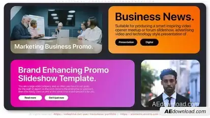 Functional Corporate Presentation Video Displays template preview