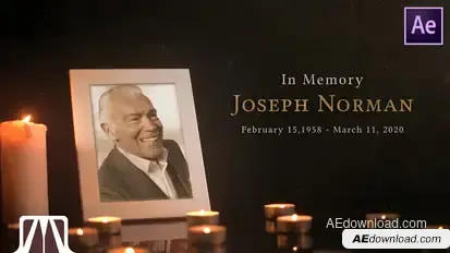 Funeral Memorial Video Displays template preview