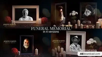 Funeral Memorial Slideshow – In Loving Memory Tribute Video Openers template preview