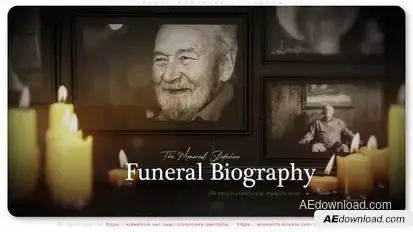 Funeral Memories Slideshow Titles template preview