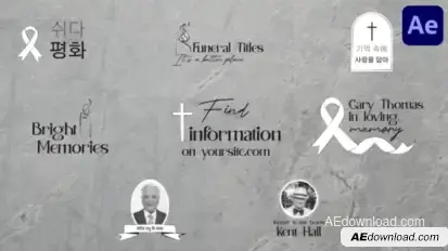 Funeral Titles for After Effects Titles template preview