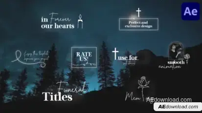 Funeral Titles for After Effects Titles template preview