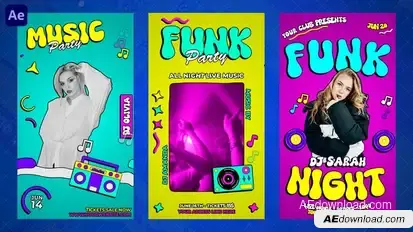 Funk Party Reels Openers template preview