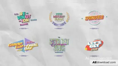 Funky Creative Titles Titles template preview