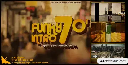 Funky Intro Video Displays template preview