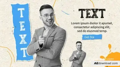 Videohive Funky Paper Slideshow Video Displays template preview