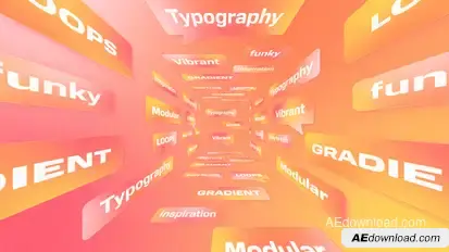 Funky Typography Loops Video Displays template preview