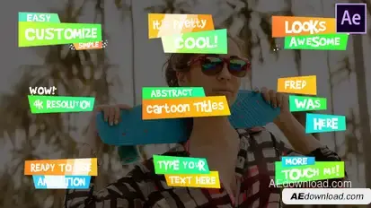 Funny Cartoon Titles | After Effects Titles template preview