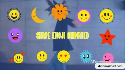 Videohive Funny Emoji Elements Animation Scene Elements template preview