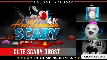 Halloween Jump Scare Logo Intro Openers template preview