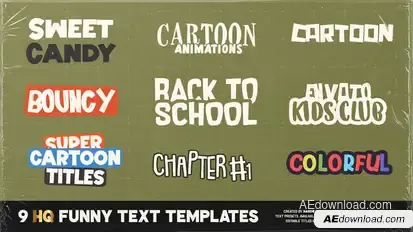 Funny Text Presets Titles template preview