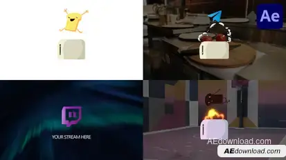 Funny Toast Logo for After Effects Logo Stings template preview