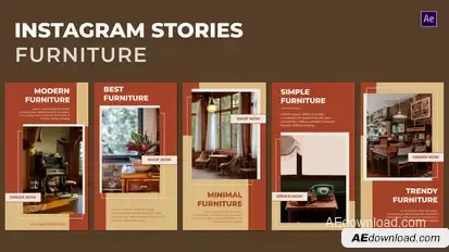 Furniture Instagram Stories Product Promo template preview