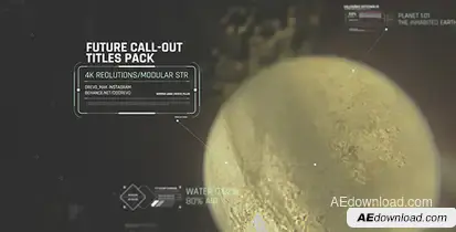 Future Call-outs Titles Pack/ HUD UI Call out/ Digital Interface Placeholders/ Sci-fi and Technology Titles template preview