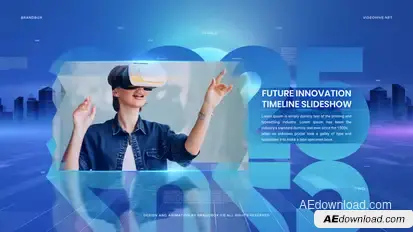 Future Innovation Timeline Slideshow Openers template preview