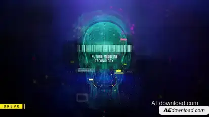 Future Medicine Technology/ MRI/ Human Scan/ Cyber Sci-fi Interface/ HUD FUI/ XRAY/ Medical Center Titles template preview