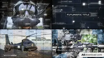 Futuristic Action Trailer Video Displays template preview