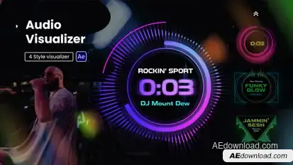 Futuristic Audio Visualizer Elements template preview