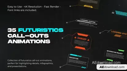 Futuristic Call Outs Elements template preview