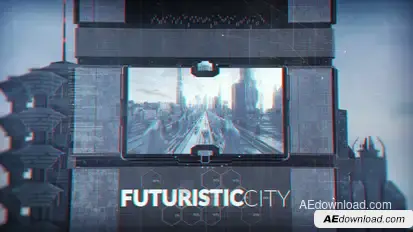 Futuristic City Video Displays template preview