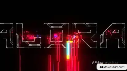 Futuristic Glitchy Reveal Logo Stings template preview