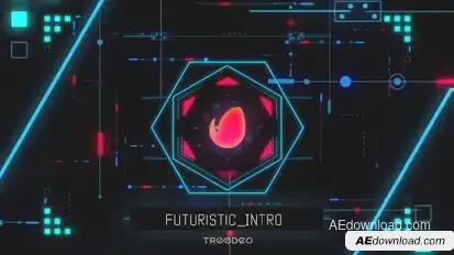 Futuristic intro Logo Stings template preview