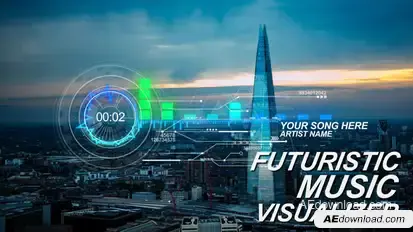 Futuristic Music Visual Video Displays template preview