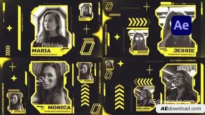 Futuristic Team Openers template preview