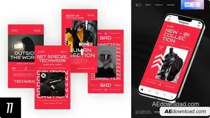Futuristic Techwear Reels Product Promo template preview