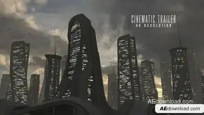 Futuristic Trailer Video Displays template preview