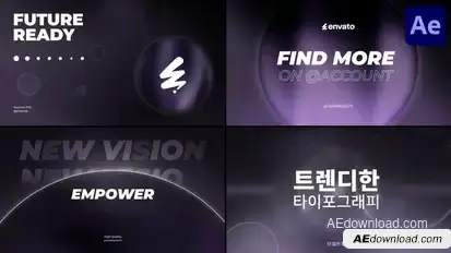 Futuristic Typography for After Effects Titles template preview