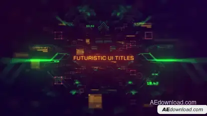 Futuristic UI Titles Titles template preview