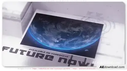 Futuristic White Slideshow Video Displays template preview