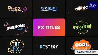 FX Titles | After Effects Titles template preview