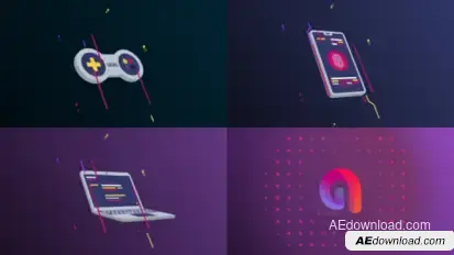 Tech Logo Opener – Futuristic Gadget Reveal for Digital Media, Promos & Brand Presentations Logo Stings template preview