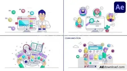 Gadgets Analytics And Smm Explainers for After Effects Openers template preview