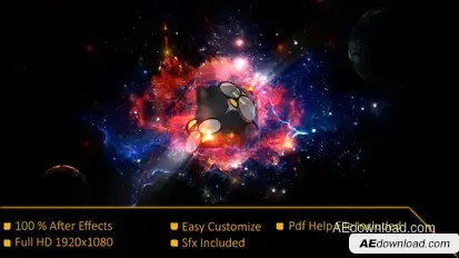 Galaxy Storm Reveal Logo Logo Stings template preview