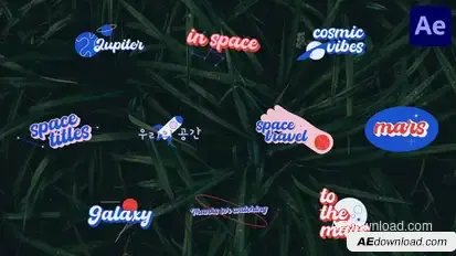 Galaxy Titles for After Effects Titles template preview