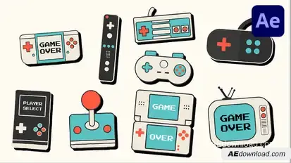 Game Console Element | After Effects Elements template preview