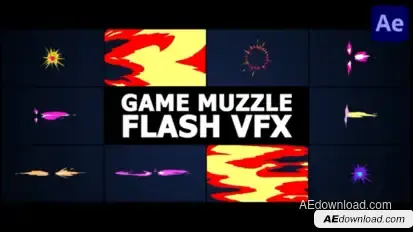 Game VFX Muzzle Flash | After Effects Elements template preview