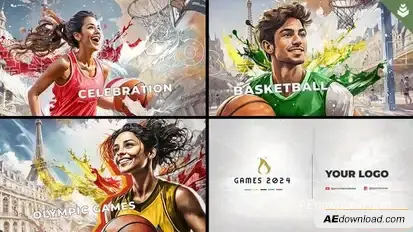 Games 2024 Basketball Openers template preview