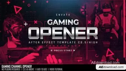 Gaming Channel Opener Openers template preview