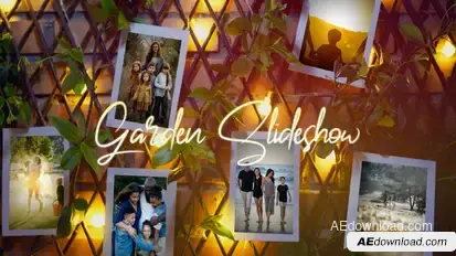 Garden Nights Slideshow Video Displays template preview