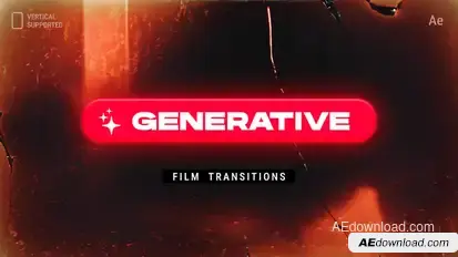 Generative Film Transitions | Vertical |  After Effects Elements template preview