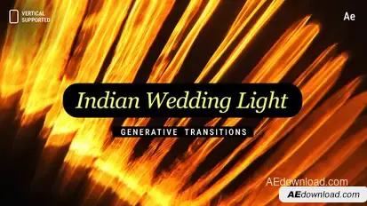 Generative Indian Wedding Light Transitions | Vertical | After Effects Elements template preview