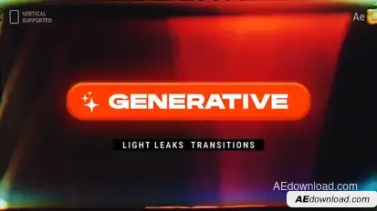 Generative Light Leaks Transitions | Vertical | After Effects Elements template preview