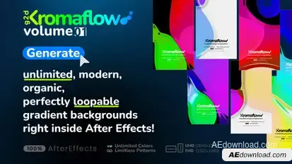Generative Organic Fluid Gradient Background Loops - Kromaflow Volume 01 Elements template preview