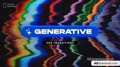 Generative VHS Transitions | Vertical | After Effects Elements template preview